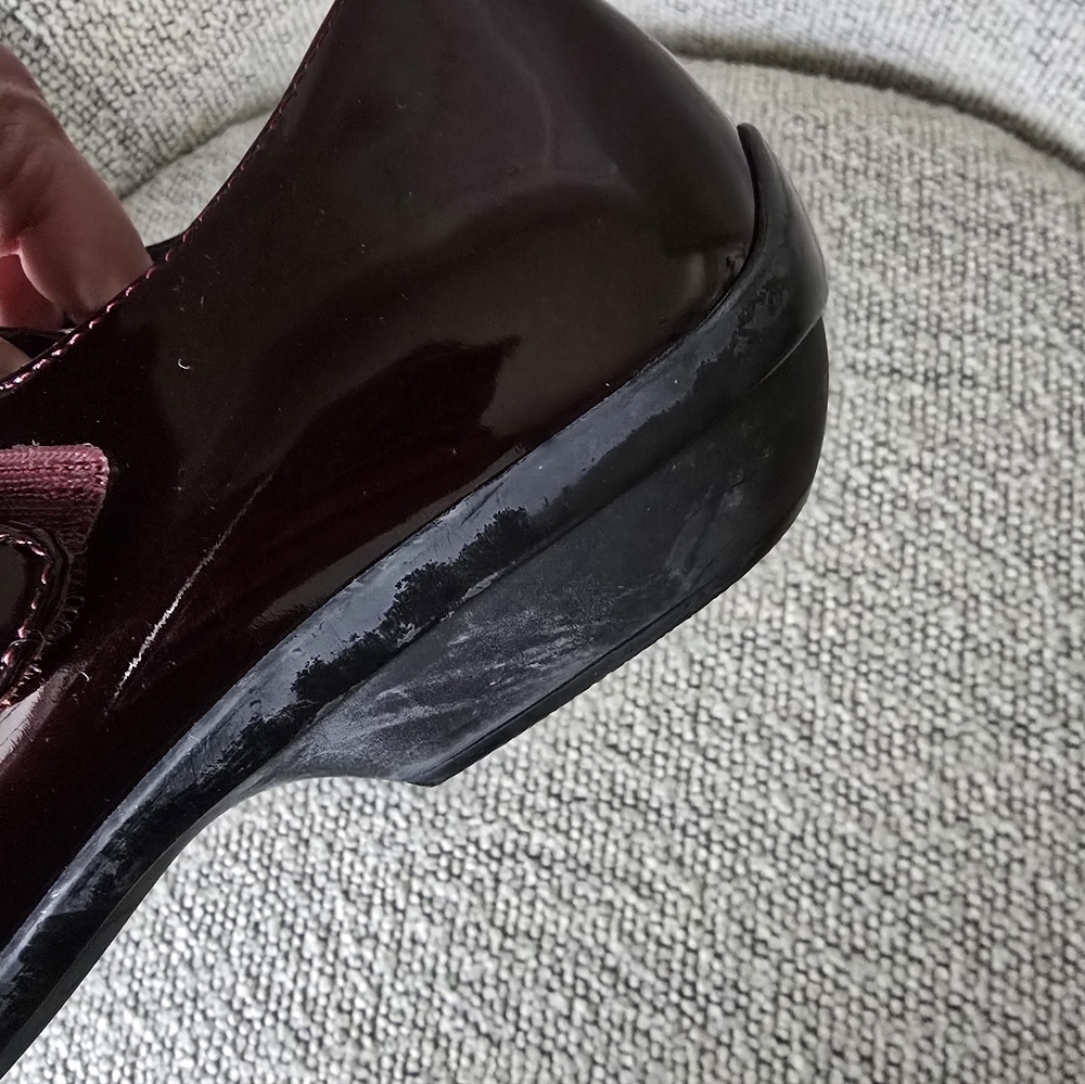 Dansko Opal Patent Mary Jane Flats in Black Cherry 38 7.5 8 - Picture 4 of 7